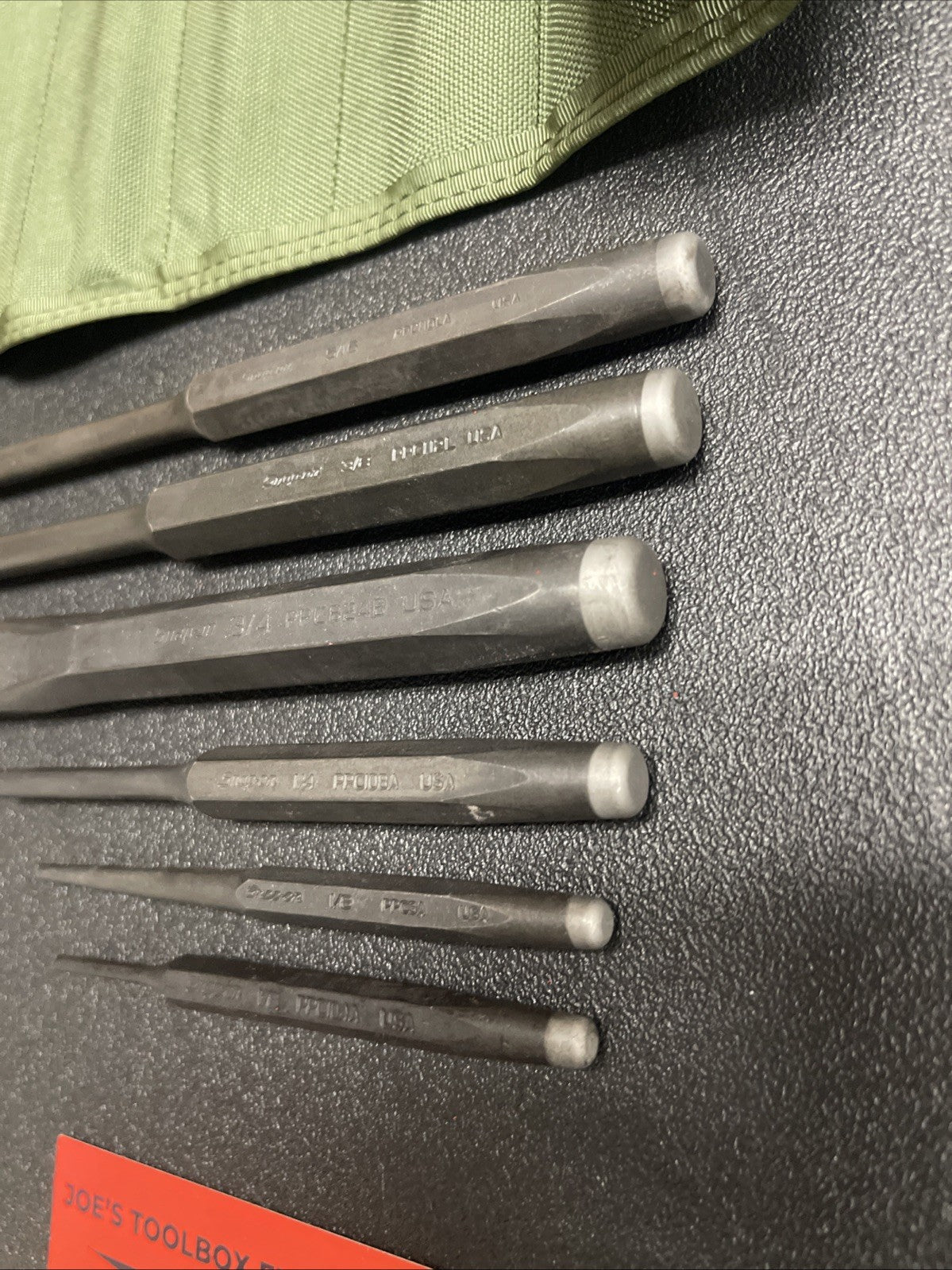 NEW Snap-on 9 Piece Bronze and Steel Military Punch and Chisel Set GMTK
