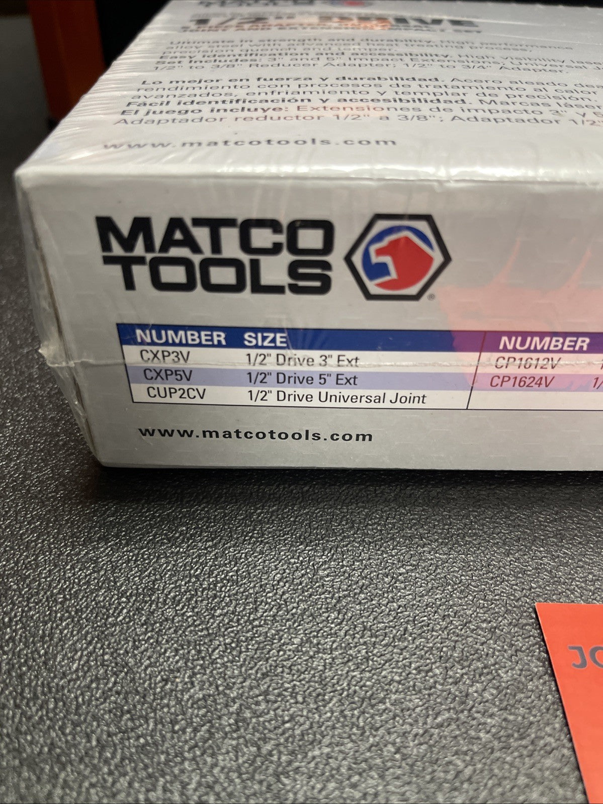 Matco SCX5V 5 PIECE 1/2" DRIVE ADV ADAPTER AND EXTENSION SET