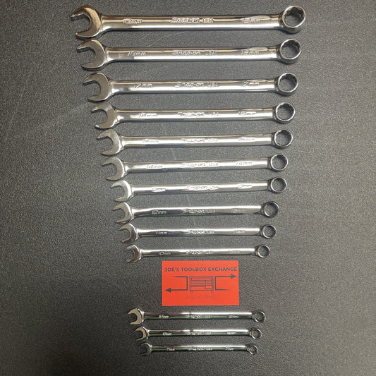 Snap-on Tools USA NEW 13pc Metric 12-Point FLANK DRIVE PLUS Wrench Set SOEXM713
