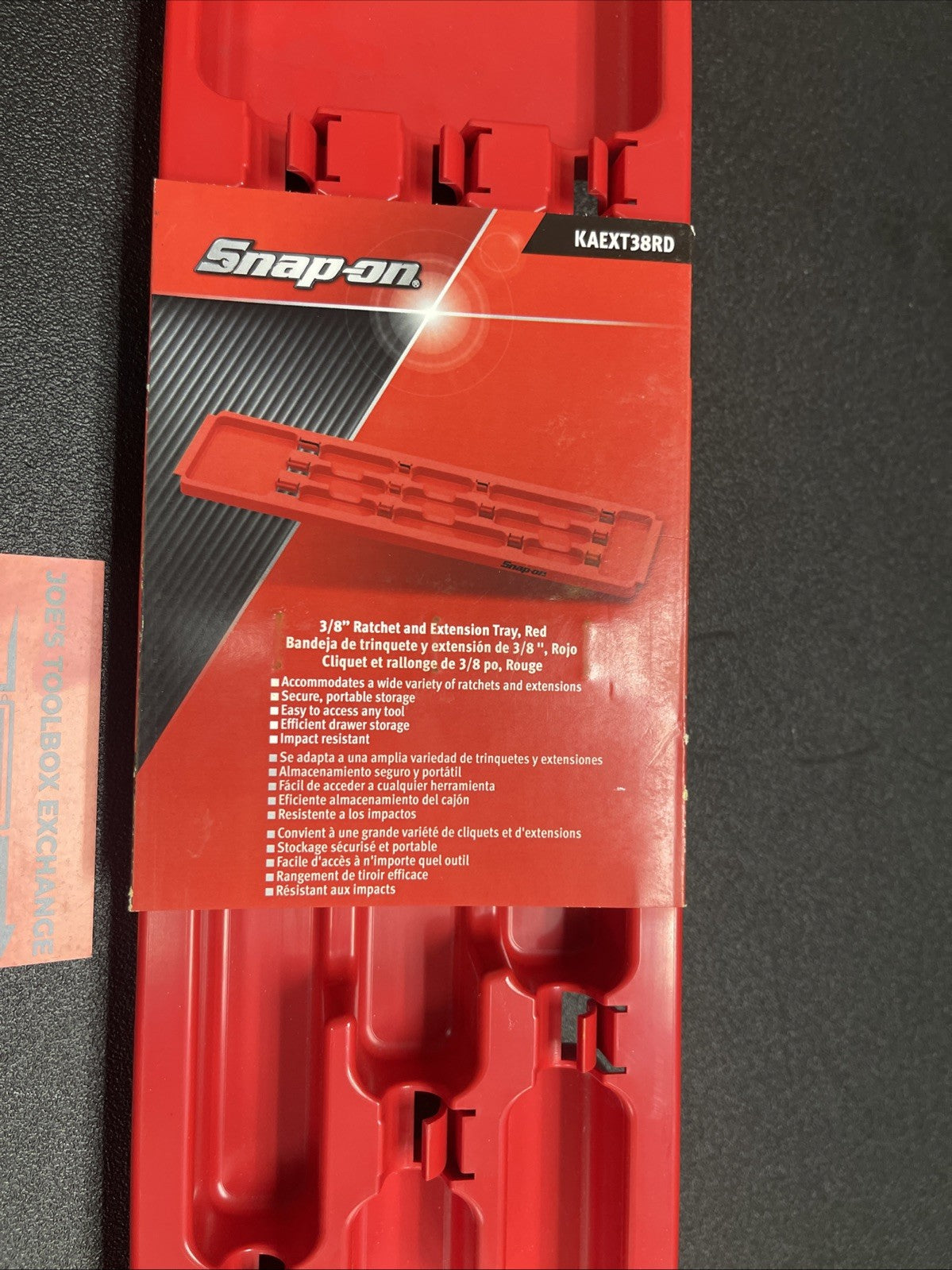 Snap-on Tools USA NEW RED 3/8" Drive Extension & Ratchet Organizer KAEXT38RD