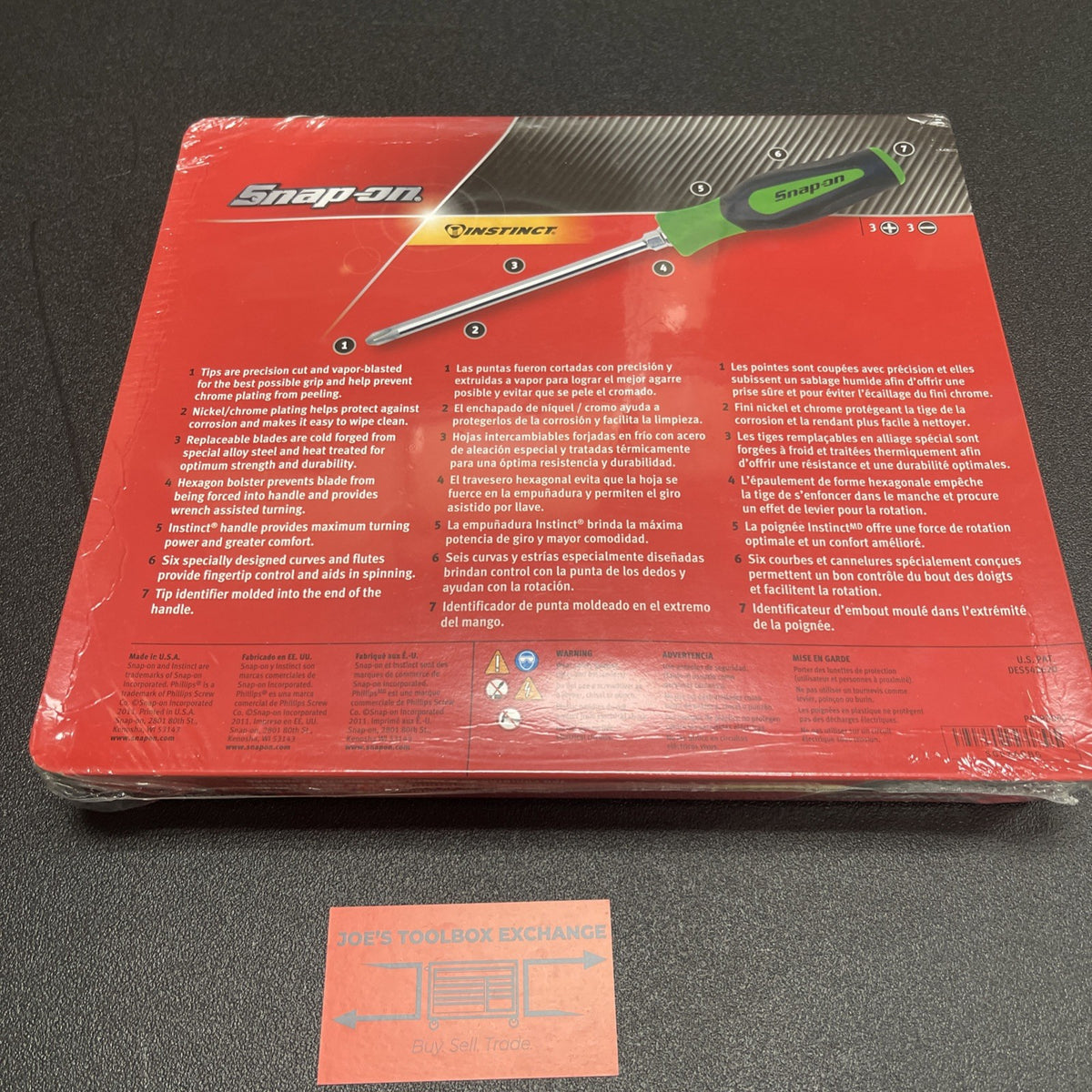 Snap-on Tools USA NEW 6pc GREEN Soft Grip Combination Screwdriver Set SGDX60BG
