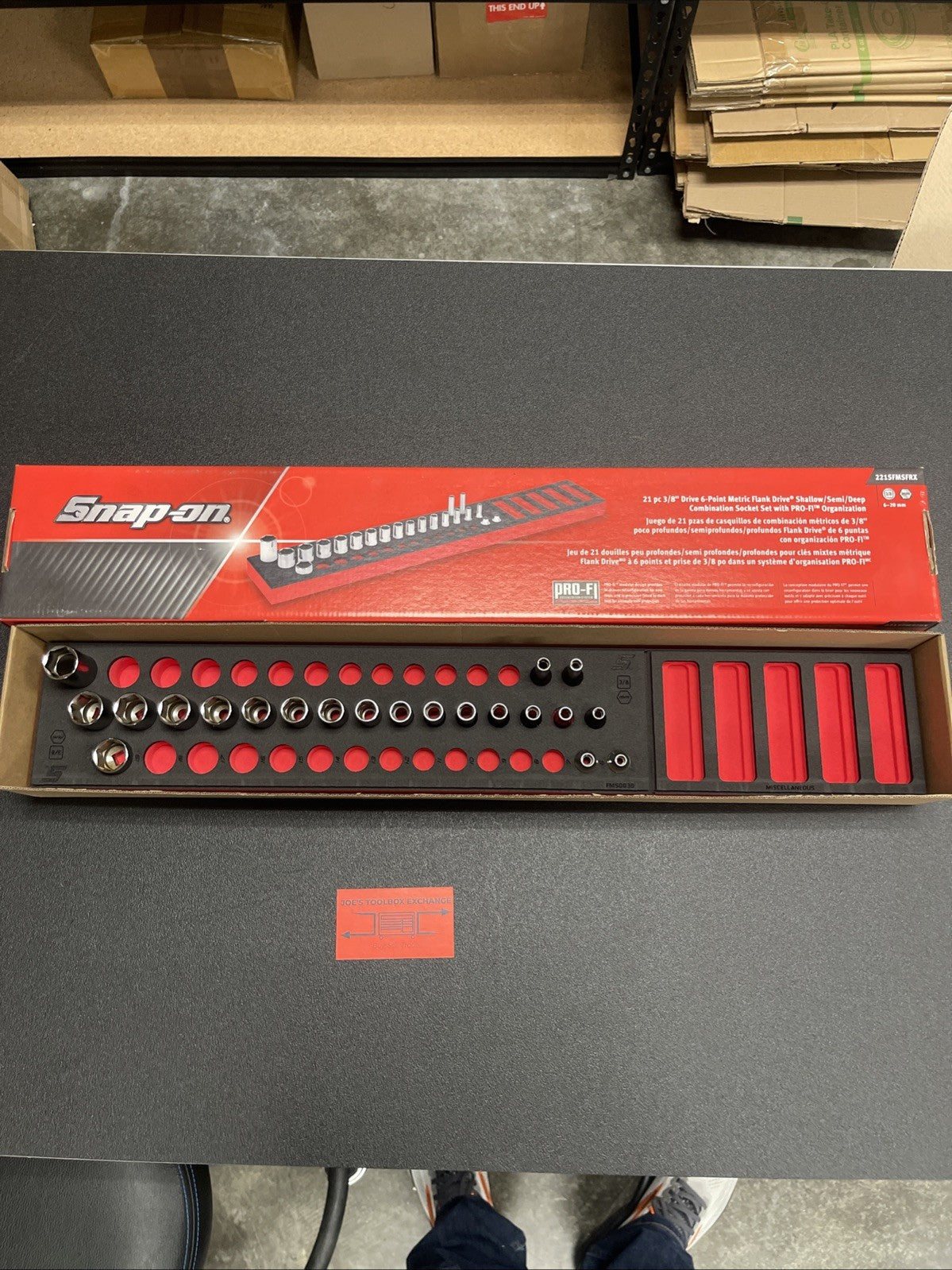 For Snap-on 221SFMSFRX 21pc 3/8" Drive Metric Socket Set 6–20mm Shallow & Deep
