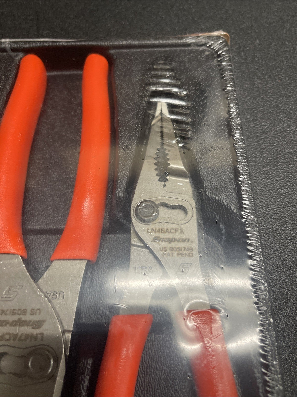Snap-On Tools ORANGE 3pc Soft Grip Long Nose Slip Joint Pliers Set PL3LNSJCFO