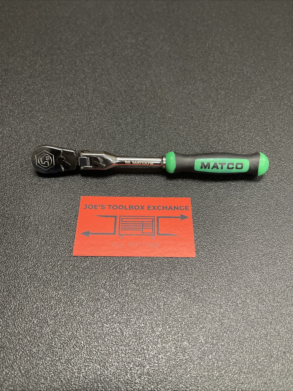 NEW! Matco Tools AFR68LFG 1/4” Locking Flex Head Ratchet 7-3/4” Green