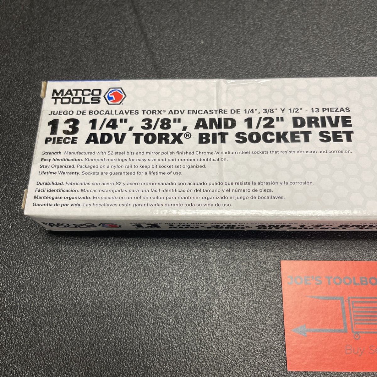 NEW Matco Tools SABCTX13VA 13pc ADV Torx Bit Socket Driver Set, 1/4 3/8 1/2” Dr.