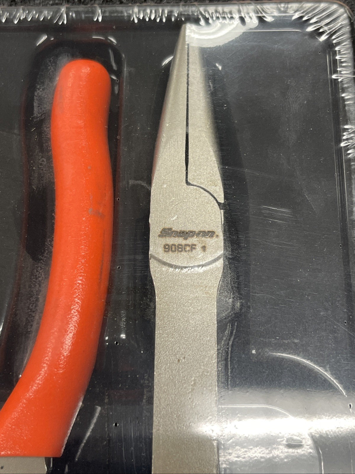 Snap-On Tools USA NEW 3 Piece ORANGE Soft Grip LONG NOSE Pliers Set PL308CFO