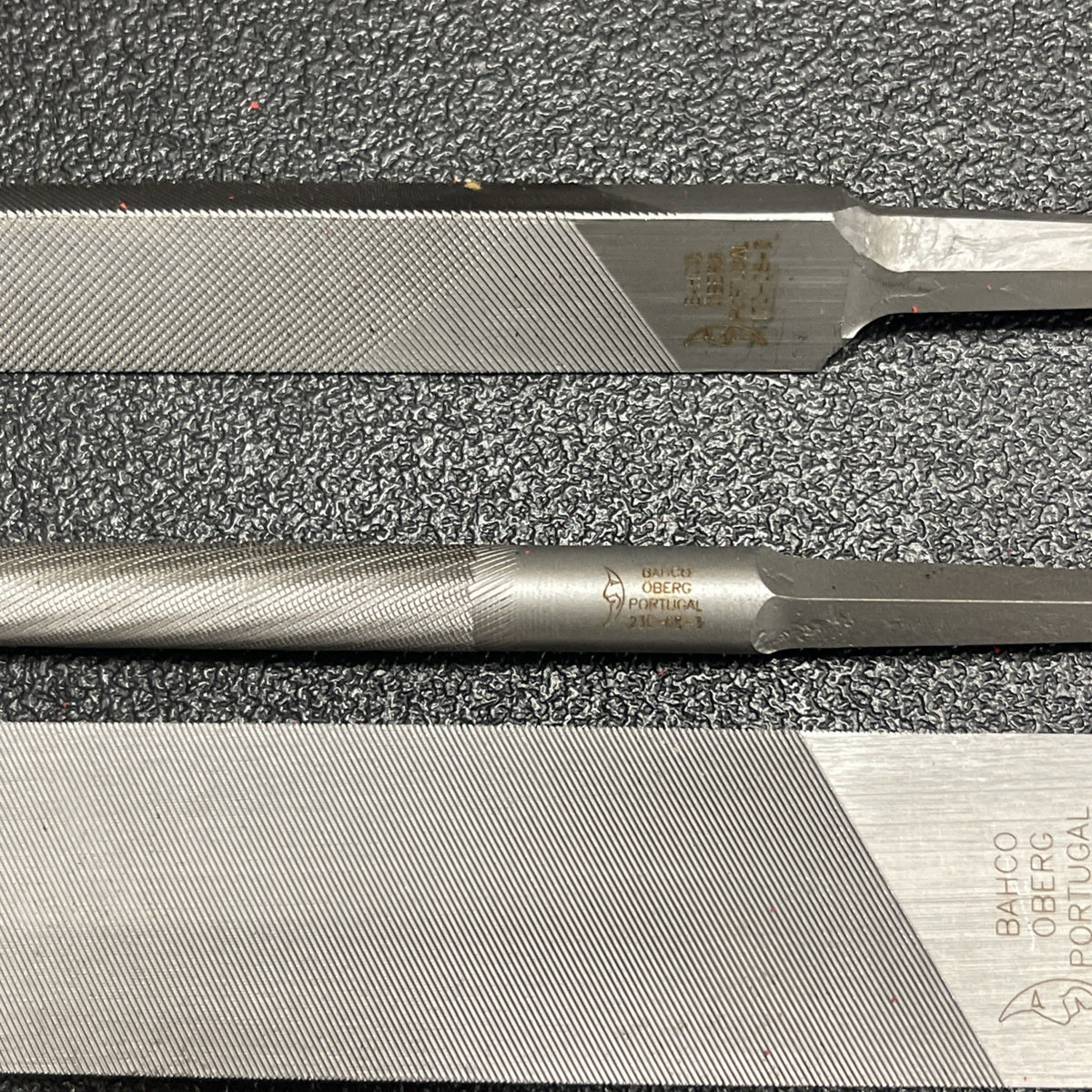 BAHCO Tools 3pc Assorted File Set w/ Blue-Point Adjustable File Handle GA98A