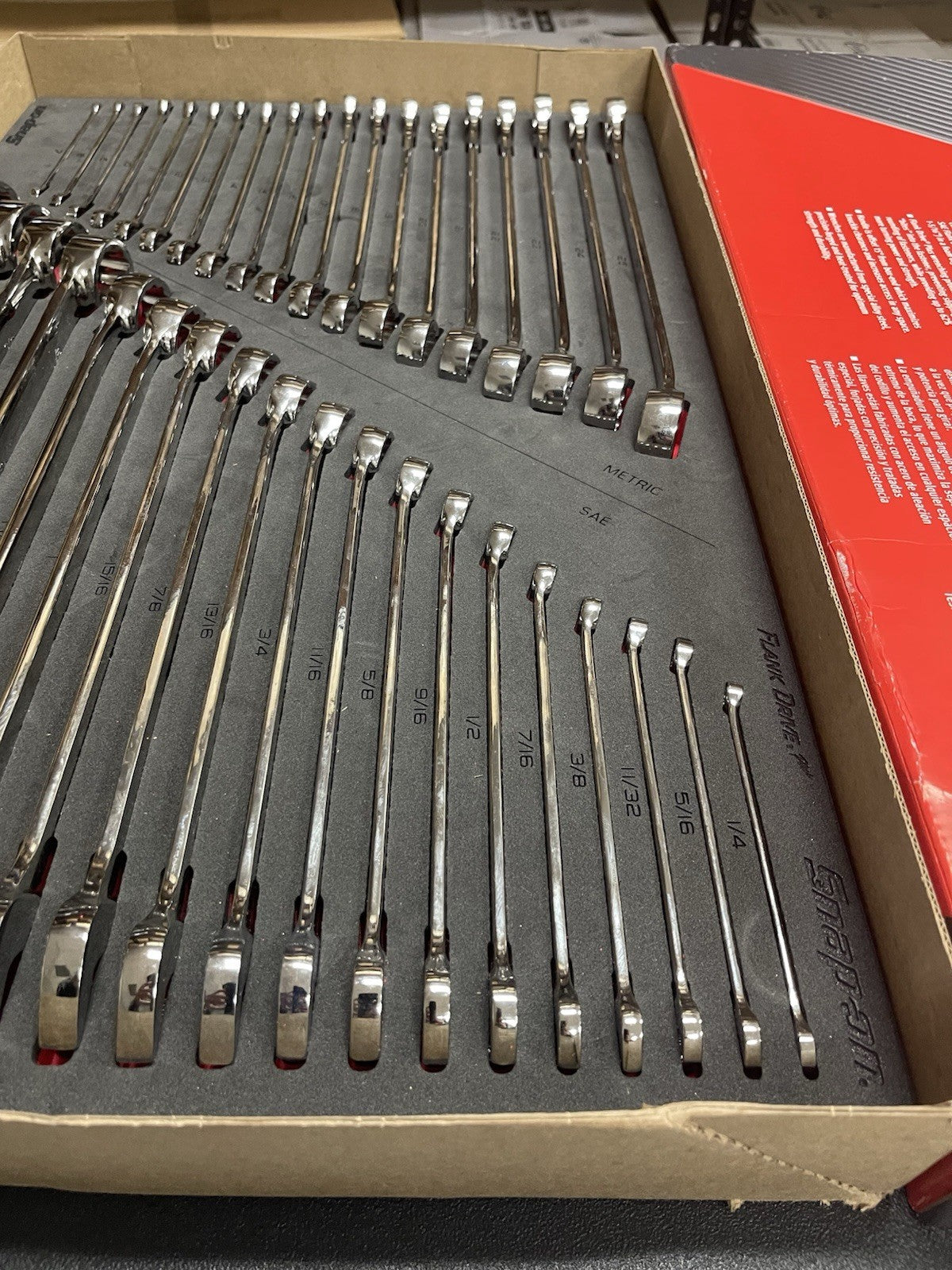 Snap-on Tools NEW RED 38pc MASTER Flank Drive PLUS Wrench Set SOEXFSET1BR