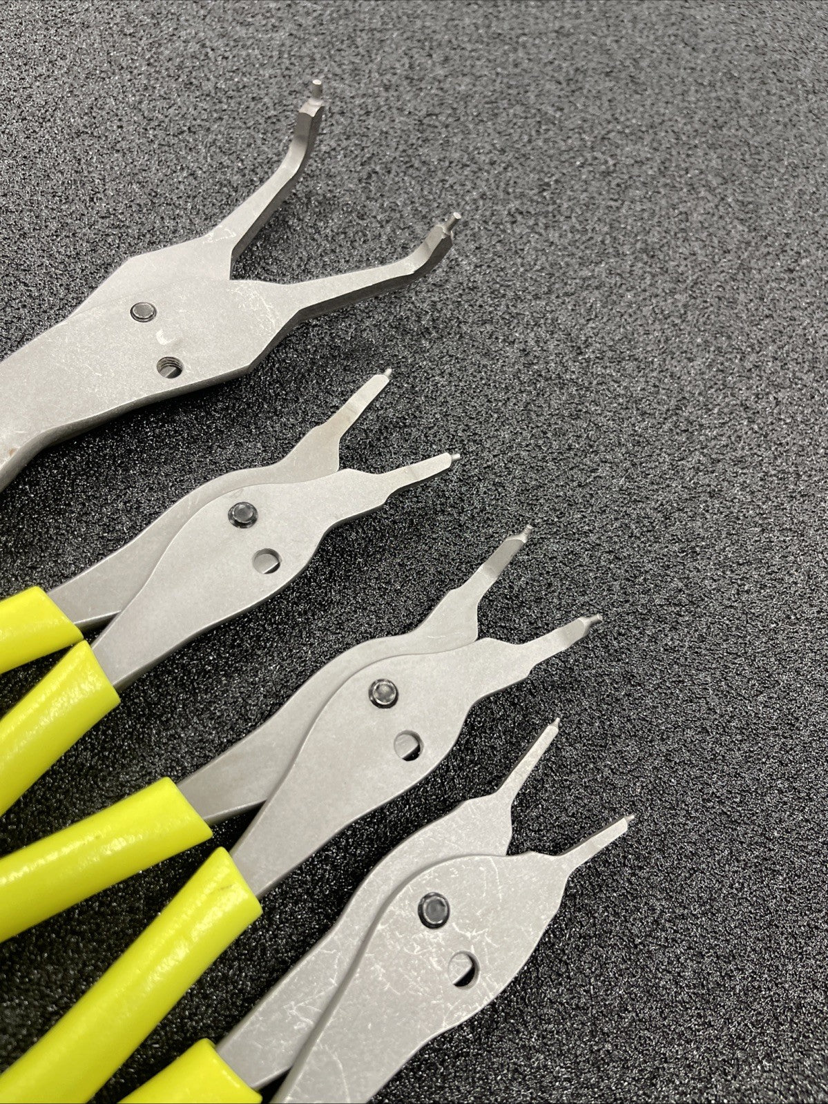 Snap-on Tools USA NEW HI-VIZ 4 Piece Soft Grip Snap Ring Plier Lot Set