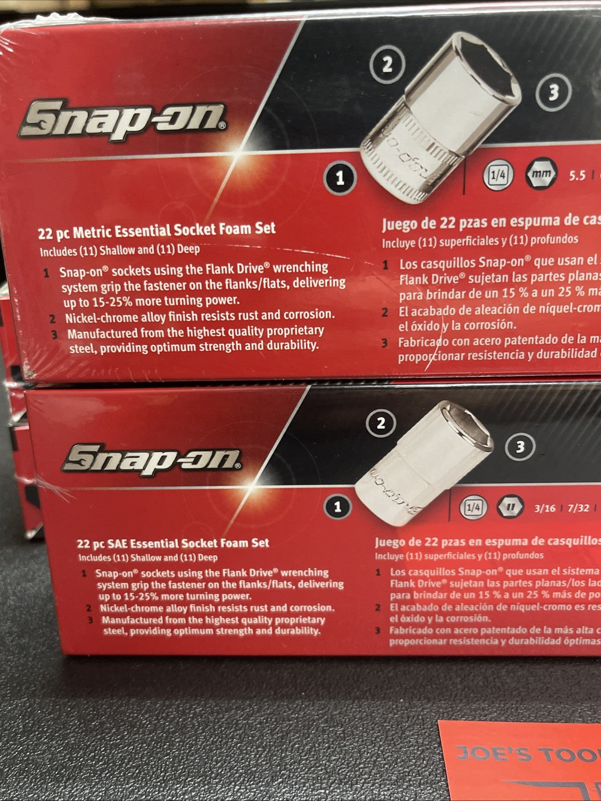 Snap-on 153gss02fmb 53 pc 1/4” essential metric sae sockets ratchets extensions