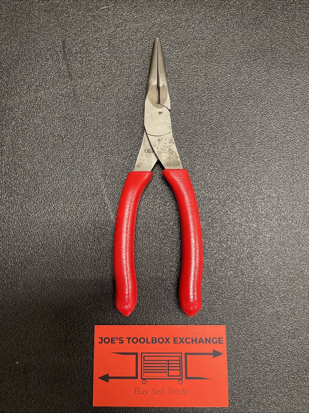 Snap-on Tools USA RED 8" Talon Soft Grip Needle Nose Pliers w/ Cutter 196ACF