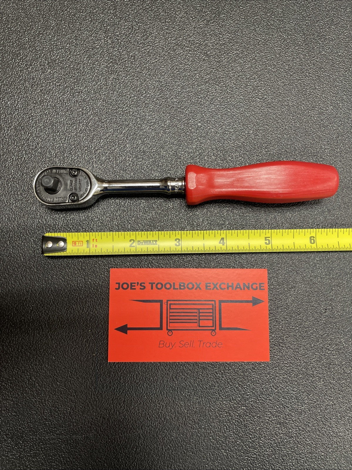 Snap-on Tools USA NEW RED 1/4" Drive Hard Grip Long Fixed Ratchet THLD72R THLD72