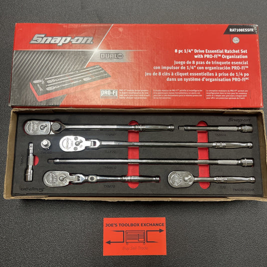Snap-on 8pc RAT108ESSFR Essential Ratchet Extension Set Pro-Fl Foam Organization