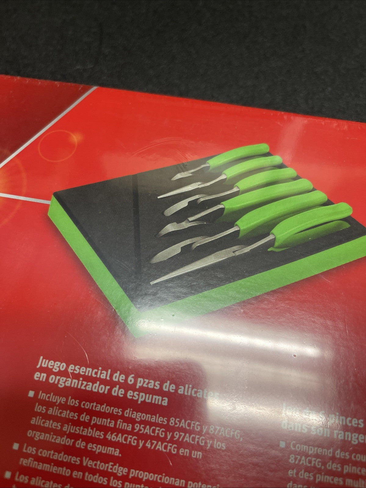 Snap-on Tools USA NEW GREEN 6 PIECE Pliers Cutters in Foam PL600ES1FG