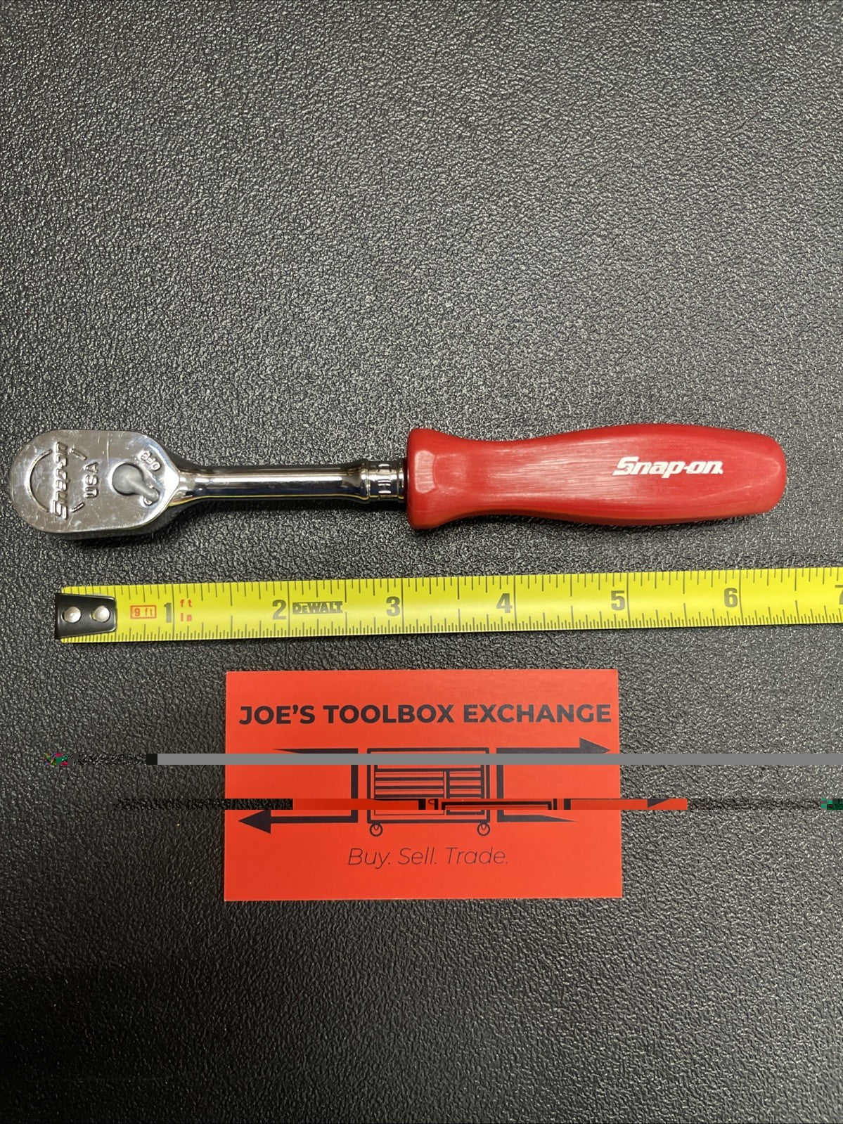 Snap-on Tools USA NEW RED 1/4" Drive Hard Grip Long Fixed Ratchet THLD72R THLD72