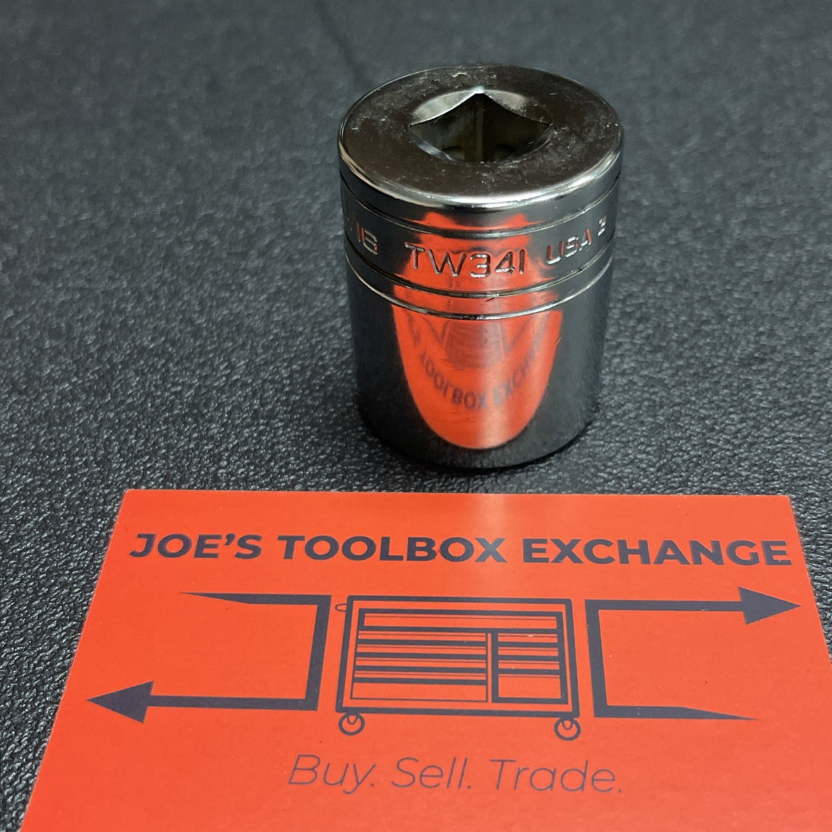 Snap-on Tools USA NEW 1/2" Drive 1-1/16" SAE 6 Point Shallow Chrome Socket TW341