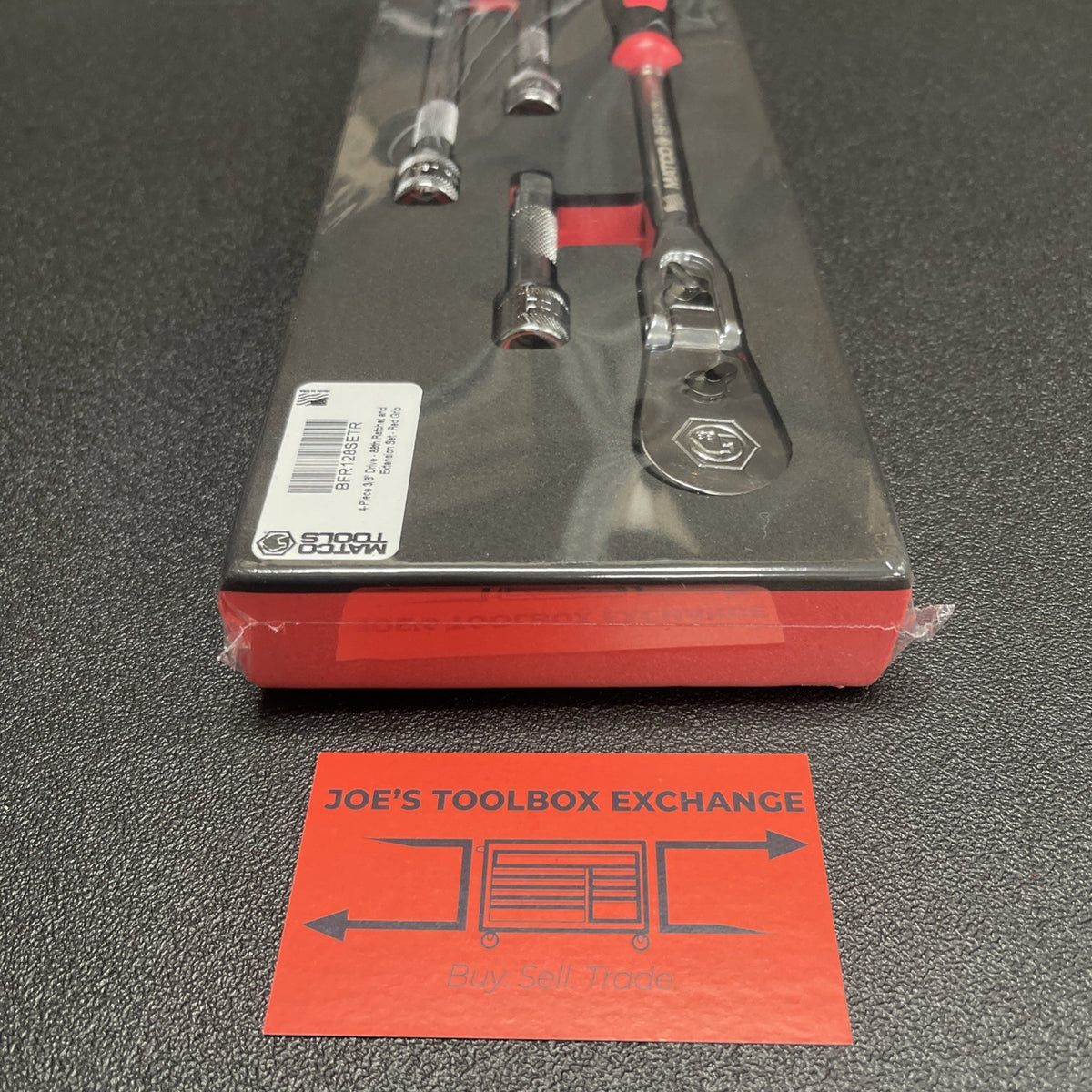 Matco Tools 3/8" Drive Locking Flex Ratchet + Extensions Foam Set Red BFR128SETR