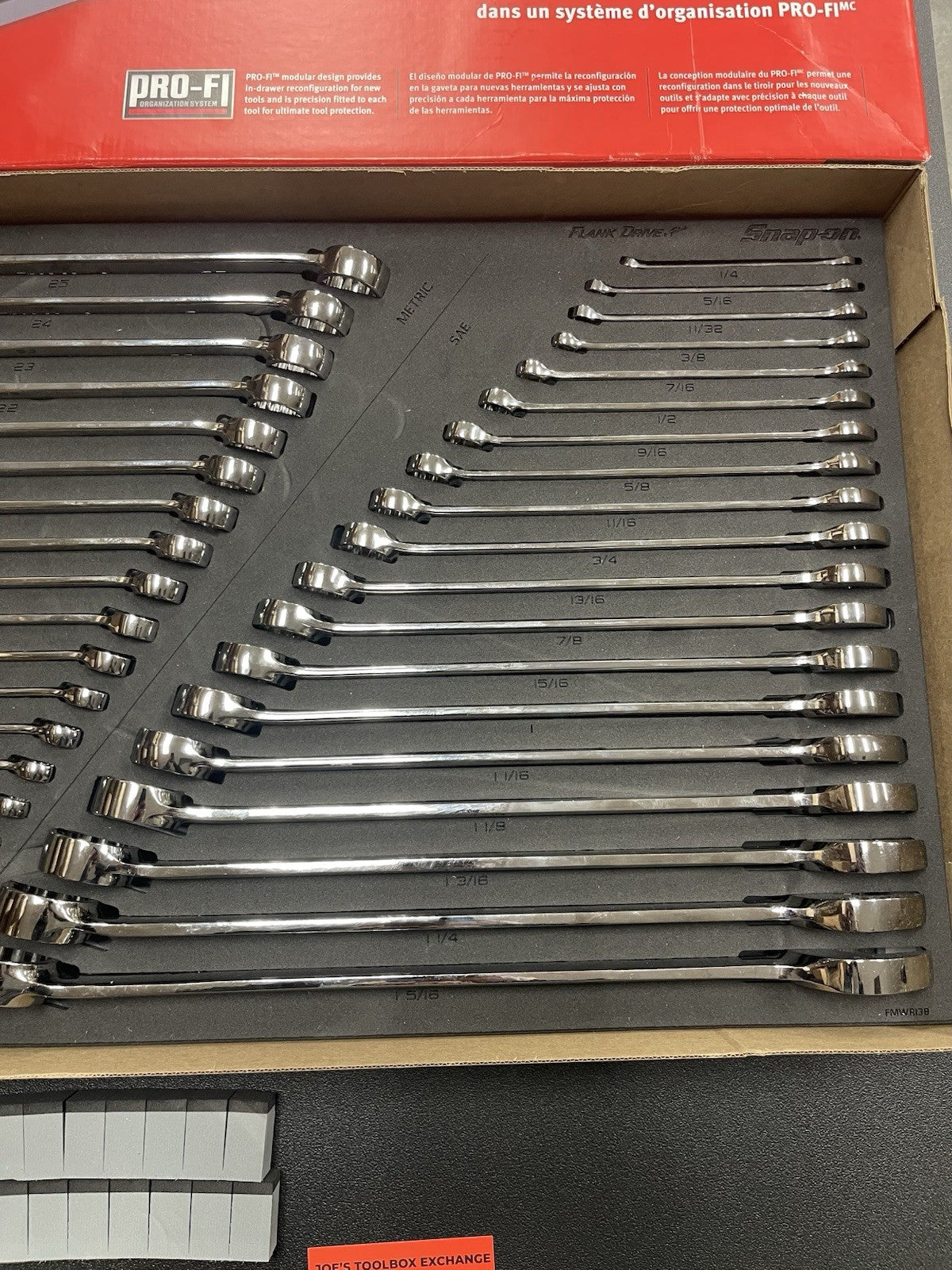 Snap-on Tools NEW Grey 38pc MASTER Flank Drive PLUS Wrench Set SOEXFSET1BDT