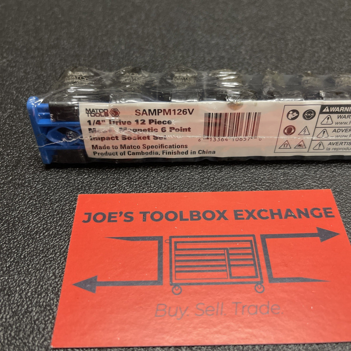 Matco Tools NEW SAMPM126V 1/4" Metric 6-Point Magnetic Impact Socket Set