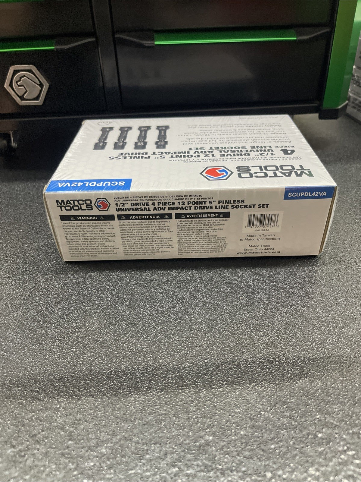 NEW! Matco Swivel Driveline Socket Set 1/2” Drive 12mm 13mm 3/8, 1/2  SCUPDL42VA