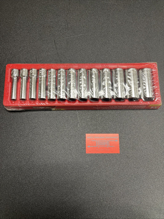 New Snap-on™ 13pc 1/2" Drive 3/8" thru 1 1/8" 6-pt FDX Deep Socket Set 313YTSY