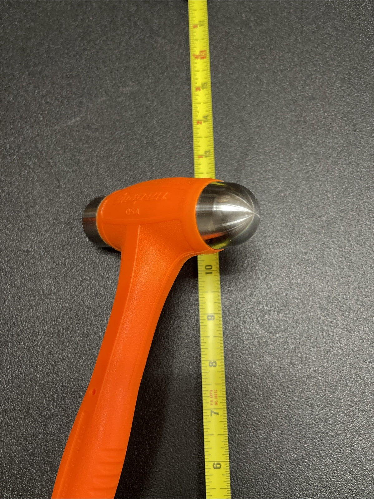 Snap-on hbbd16o 16 oz ball peen soft grip dead blow hammer orange NEW