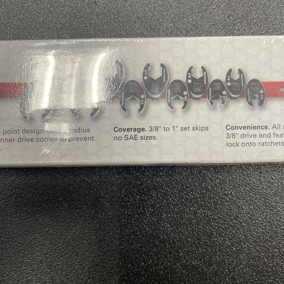 Matco Tools SRBCFN11C Crowfoot Flare Nut Wrench Set SAE 3/8” Drive 6pt 11 Piece
