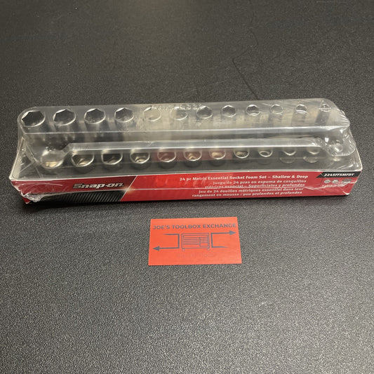 Snap-on 224SFFSMFDT 24 Metric Essential Socket Foam Set Shallow & Deep 8-19mm