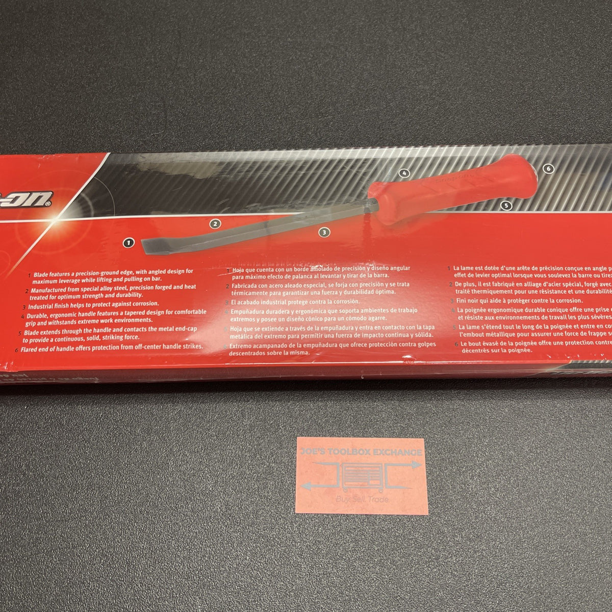 Snap-on Tools USA NEW 4pc RED Hard Grip Striking Prybar Set SPBS704AR