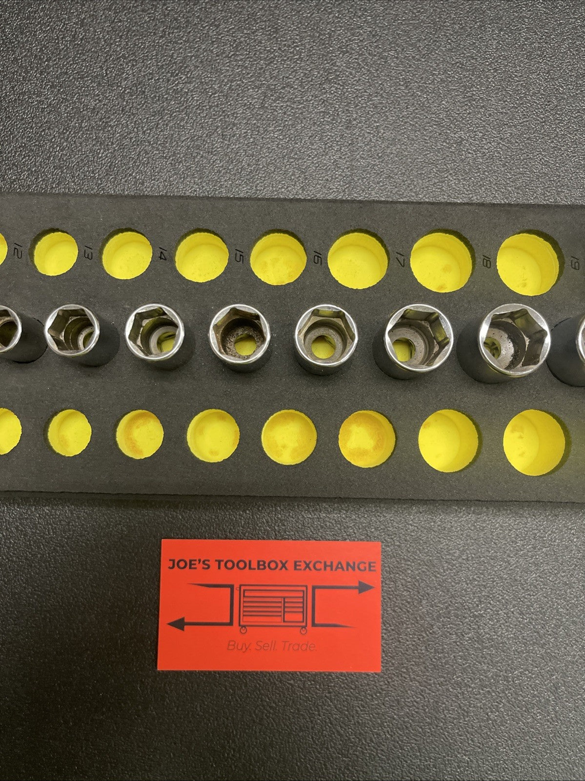 Snap-on 221SFMSFHVX 21pc 3/8" Dr. Metric Socket Set 6–20mm Shallow & Deep Hi Viz