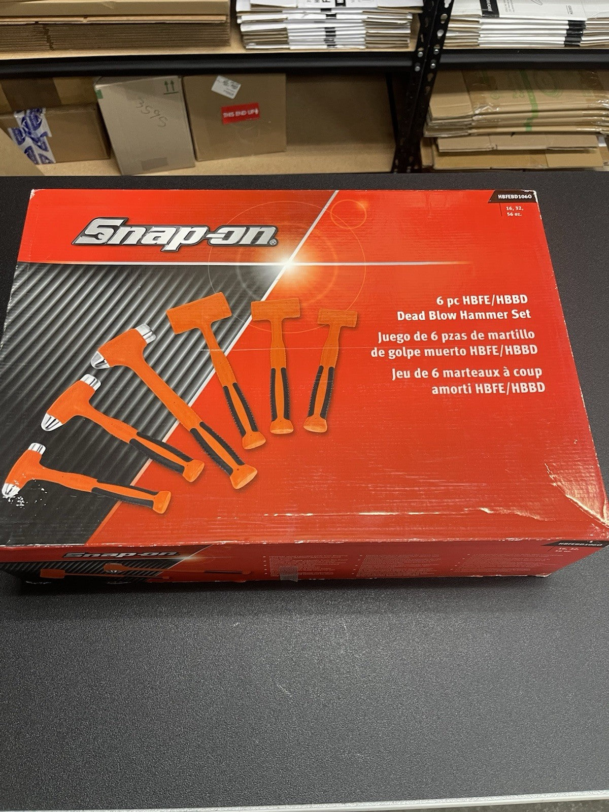 SNAP ON TOOLS HBFEBD106 O ORANGE Dead Blow Hammers 6Pc Ball Peen 16oz 32oz 56oz+