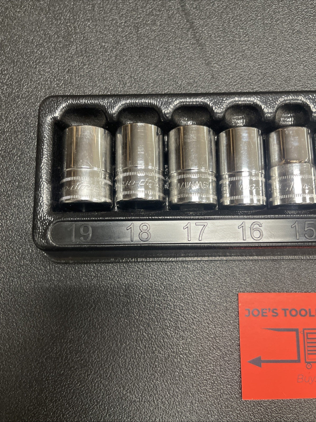Snap-On NEW 310SWMYA 10-Pc 1/2" Dr 12-Pt Metric Flank Drive Shallow Socket Set