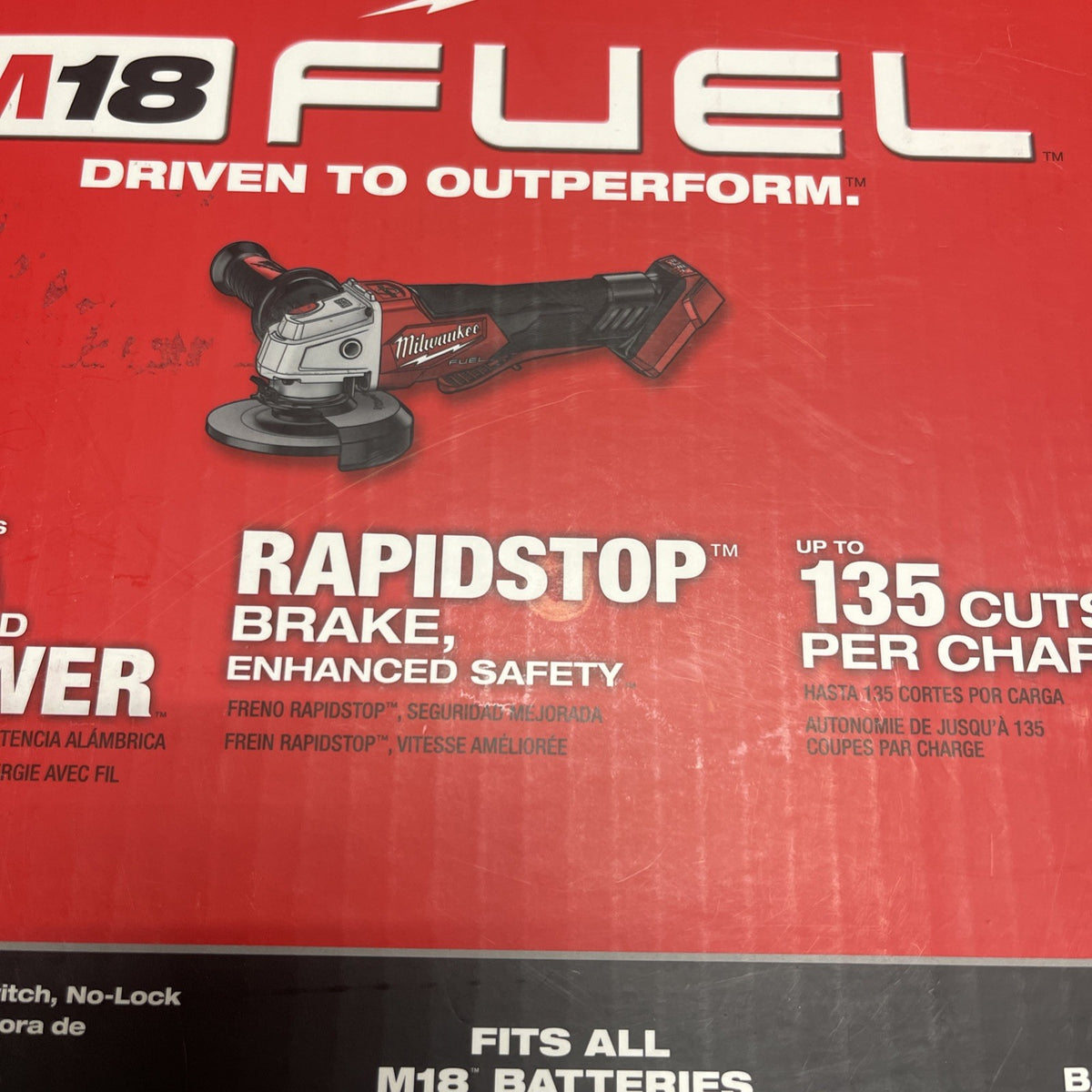 Milwaukee 2888-20 M18 FUEL 4-1/2"/5 Variable Speed Braking Grinder Paddle Switch