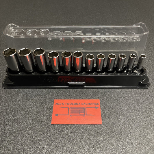 Snap-on MINT! 212SFSMY 12 Piece Metric Deep Socket Set