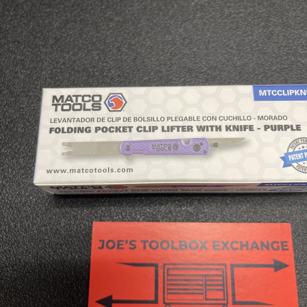 Matco Tools Purple. Folding Panel Clip Lifter Popper Pocket Knife MTCCLIPKNFP