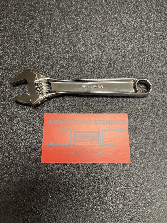 Snap-on Tools 6" Length Chrome Smooth Jaw Adjustable Wrench AD6BA
