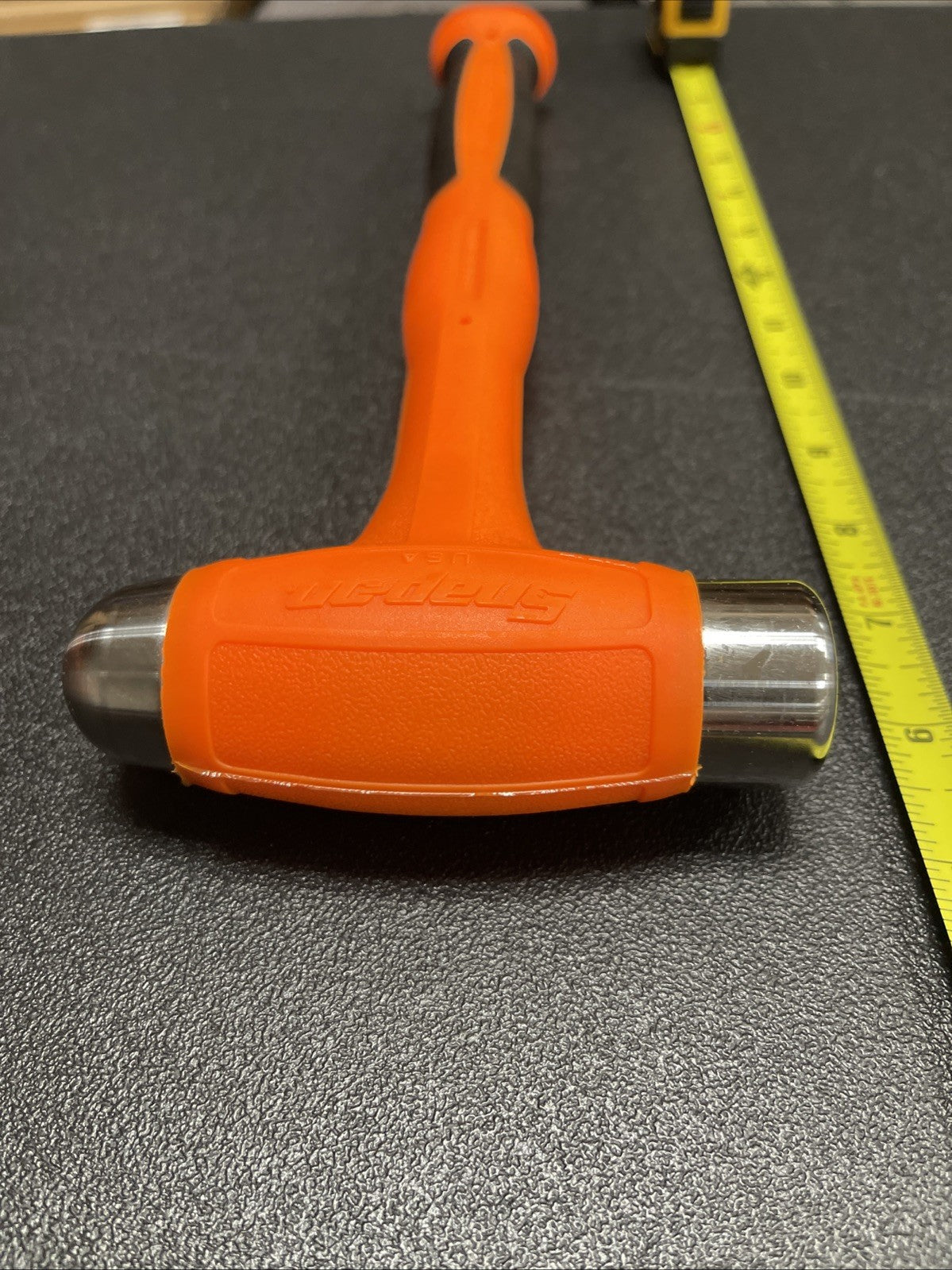 Snap-on hbbd16o 16 oz ball peen soft grip dead blow hammer orange NEW