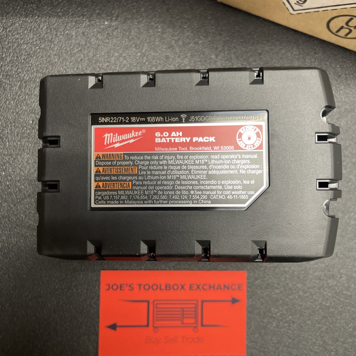 Milwaukee 48-11-1865 M18 Redlithium XC 6.0 High Output Battery Pack