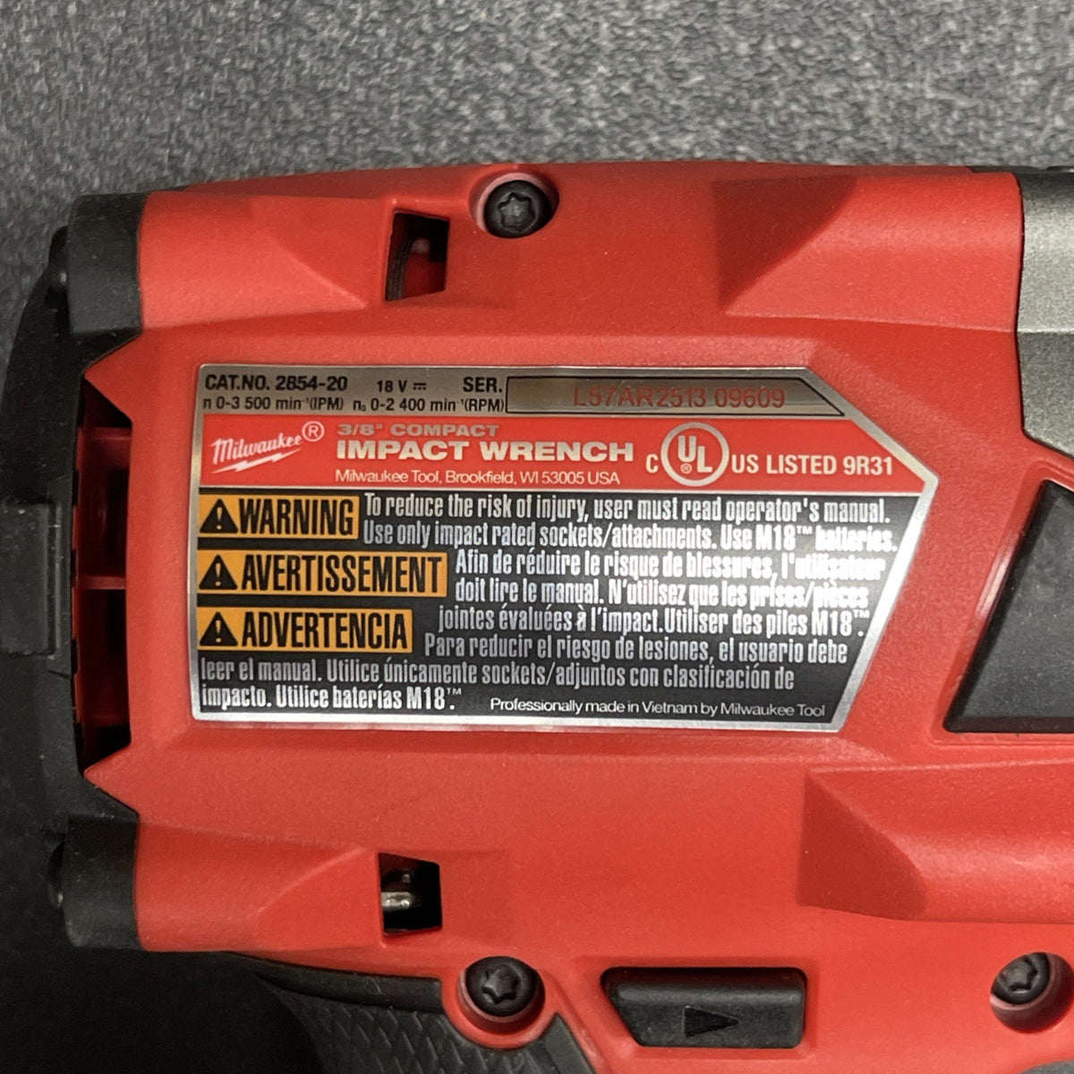Milwaukee 2854-20 M18 Fuel 3/8 Compact Impact Wrench with Friction Ring NEW