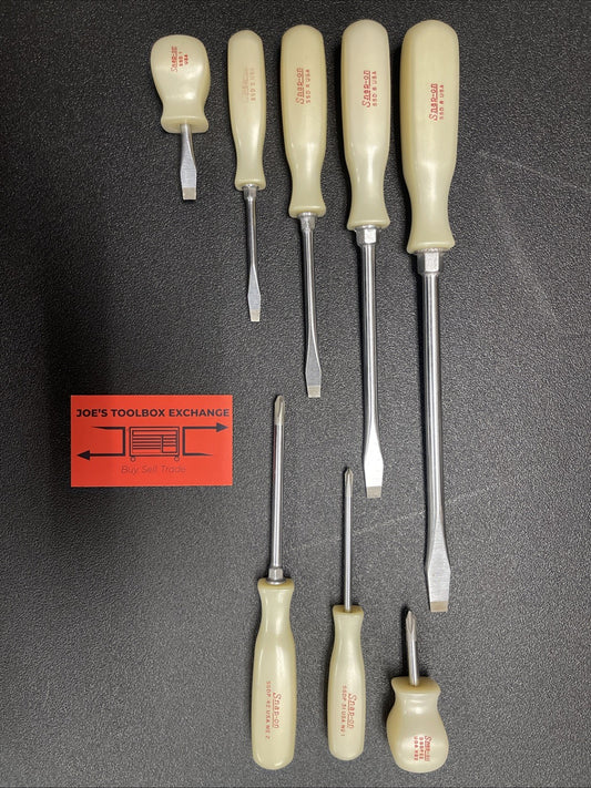 Snap-On 8pc Combination Screwdriver Set Pearl White - SDX80P