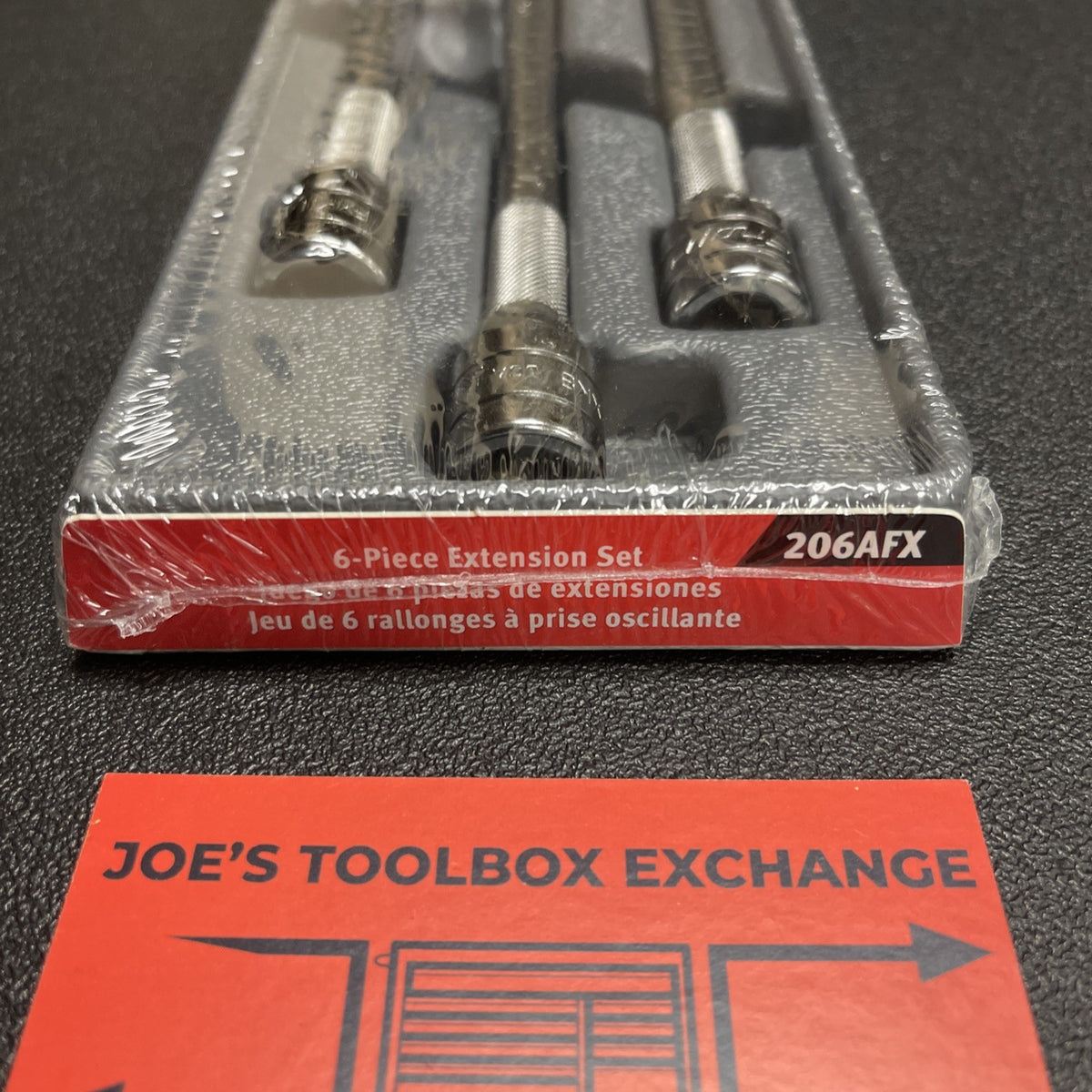 Snap-On Tools 6pc 3/8" Drive Knurled Chrome Socket Extension Set 206AFX USA NEW