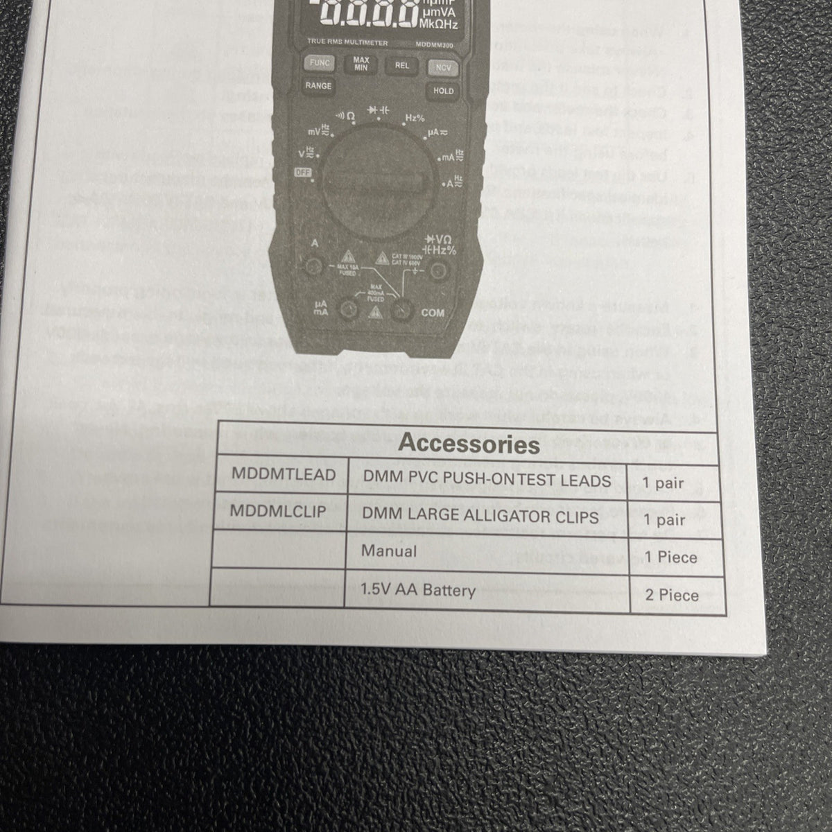 Matco Tools NEW MDDMM300 1000V True RMS AC/DC Multimeter