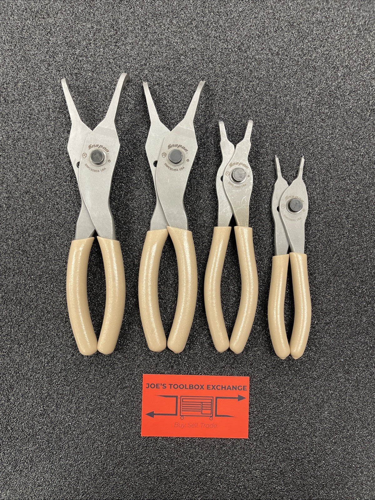 Snap-on Tools USA NEW COMBAT TAN 4pc Snap Ring Plier Set SRPC9090A SRPC9045A