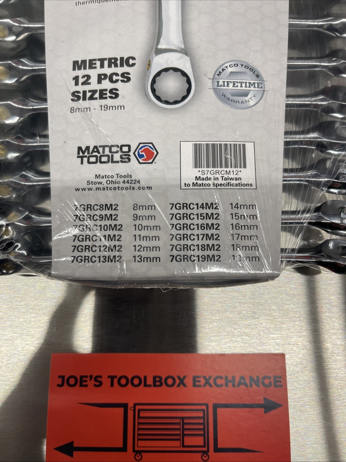 Matco Tools 12 Metric 72 Tooth Combo Ratcheting Wrench Set S7GRCM12 NEW Sealed
