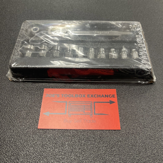 Snap-on NEW 112RTSM 12pc 1/4" Metric Flank Drive Low Pro Ratchet/Socket Set