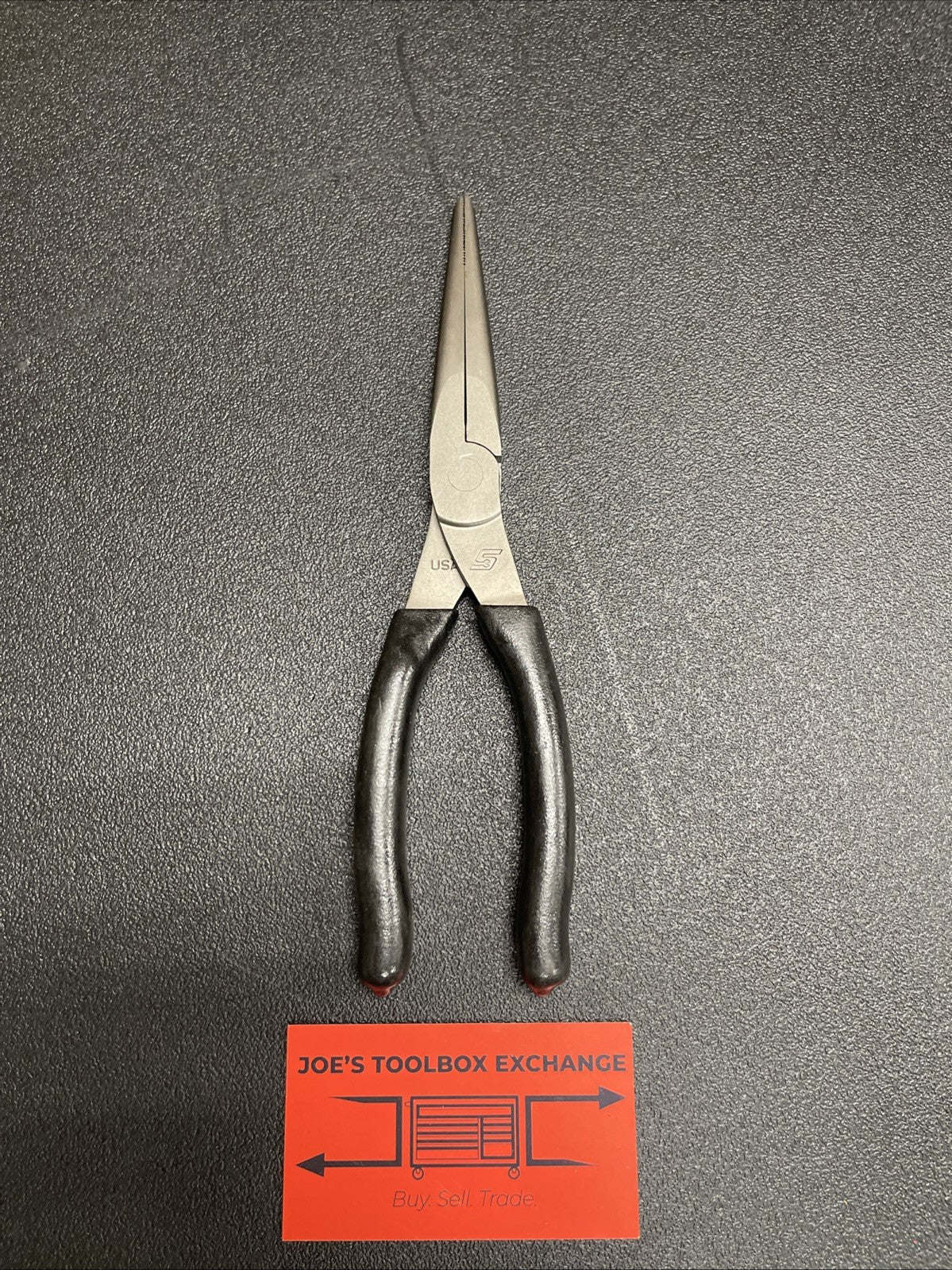 Snap-On Tools USA NEW BLACK Soft Grip 8" Talon Grip Needle Nose Pliers 96ACFBK