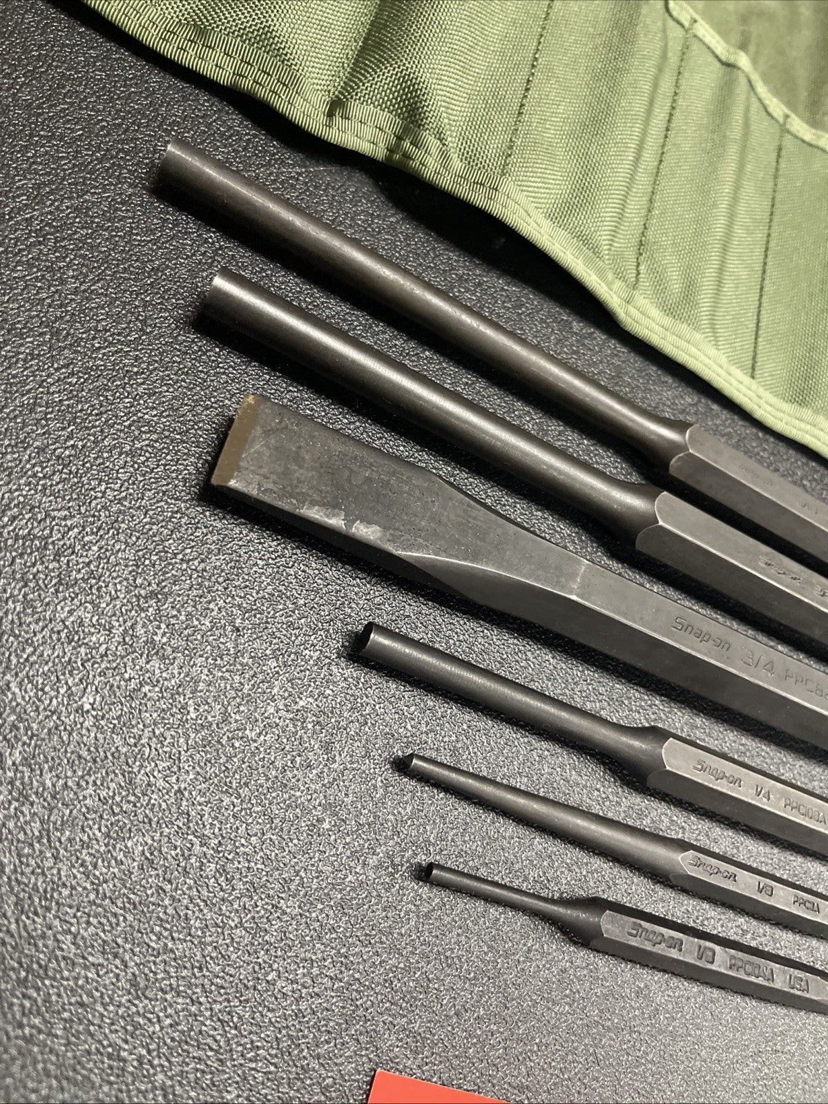 NEW Snap-on 9 Piece Bronze and Steel Military Punch and Chisel Set GMTK