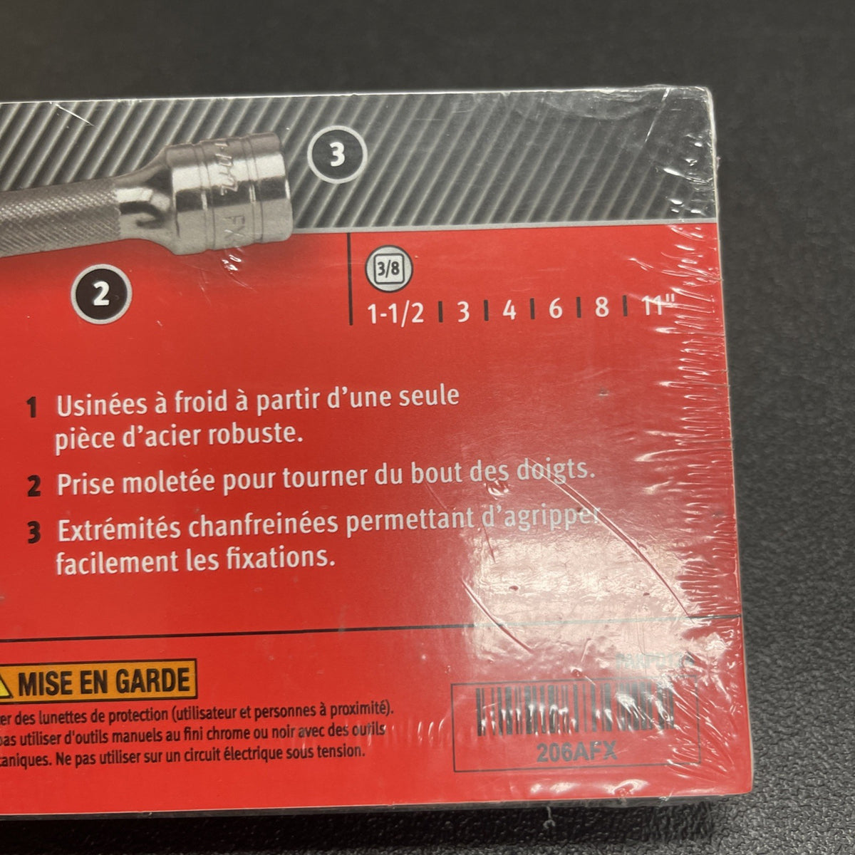 Snap-On Tools 6pc 3/8" Drive Knurled Chrome Socket Extension Set 206AFX USA NEW
