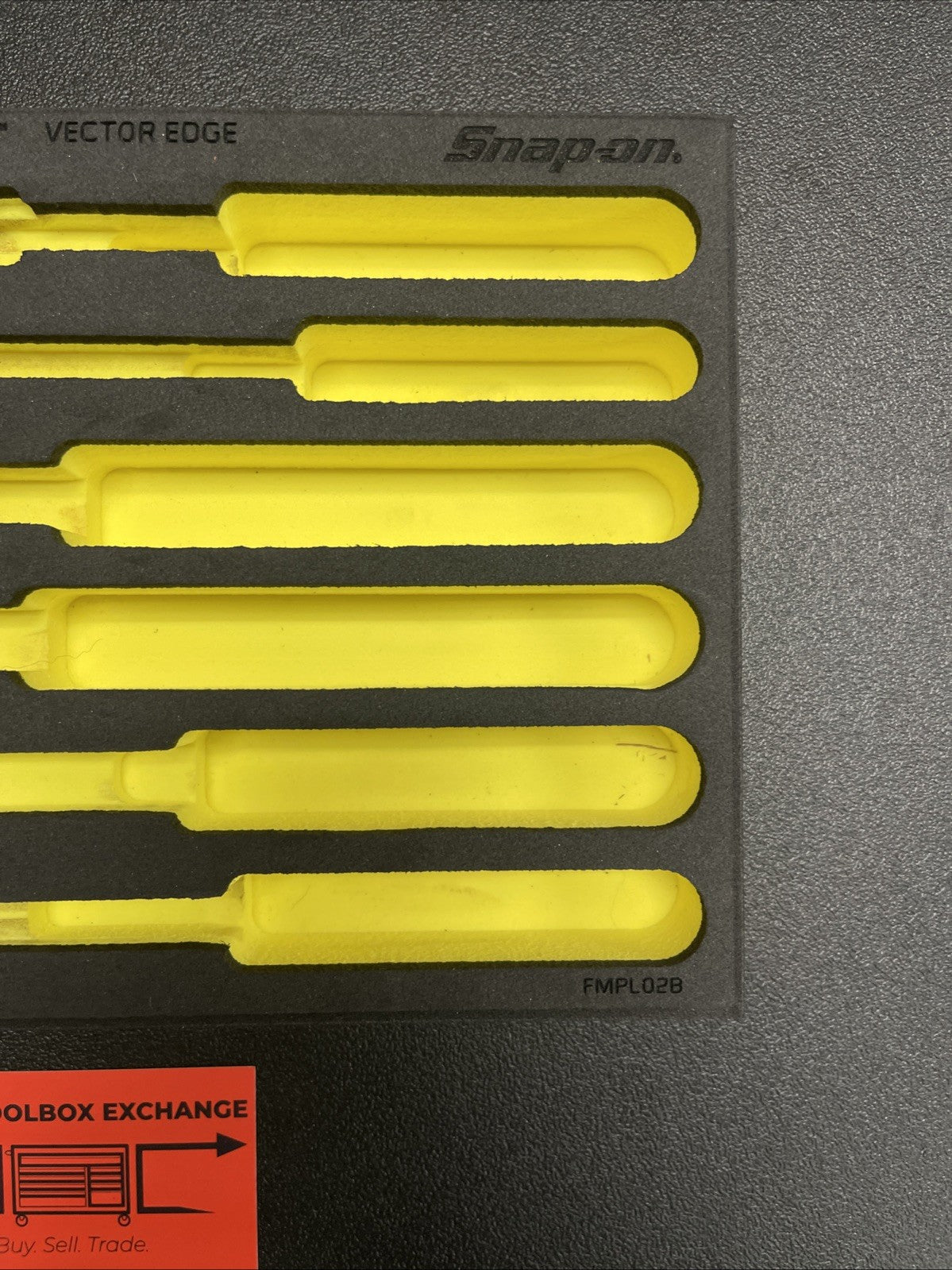 Snap-on fmpl02hv FMPL02B foam organizer6pc essential plier set Hi Viz Yellow