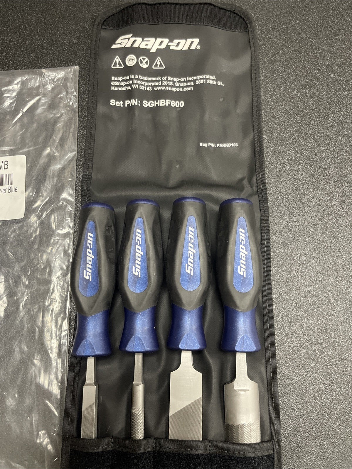 Snap-on Tools PORTUGAL NEW 4-Piece POWER BLUE Mixed File Set SGHBF600AMB